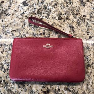 Red coach wristlet